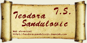 Teodora Sandulović vizit kartica